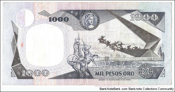 Banknote from Colombia year 1993