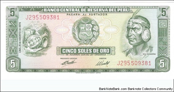 5 Soles(1974) Banknote
