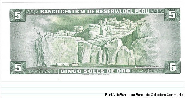 Banknote from Peru year 1974