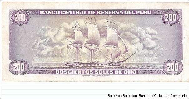 Banknote from Peru year 1968