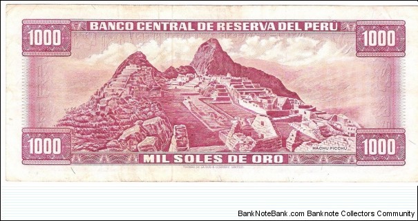 Banknote from Peru year 1975