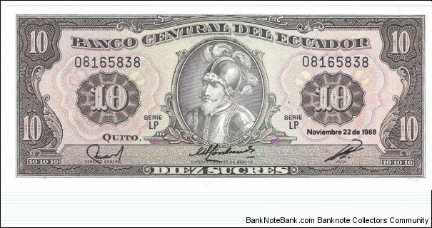 10 Sucres(1988) Banknote
