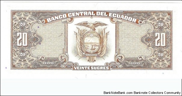 Banknote from Ecuador year 1988