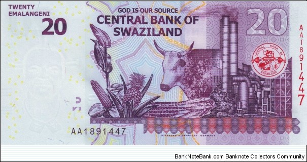 Banknote from Swaziland year 2010