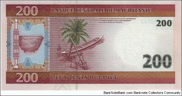 Banknote from Mauritania year 2006