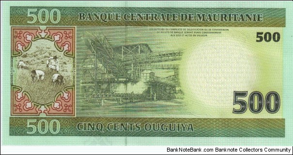 Banknote from Mauritania year 2006