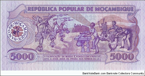 Banknote from Mozambique year 1988