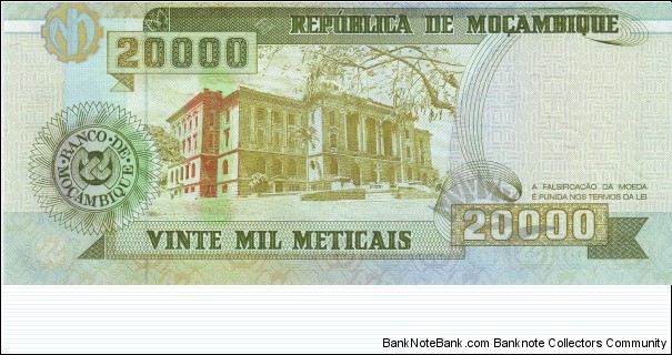 Banknote from Mozambique year 1999