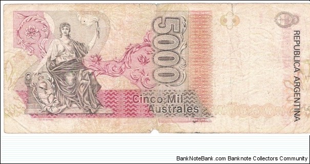 Banknote from Argentina year 1989