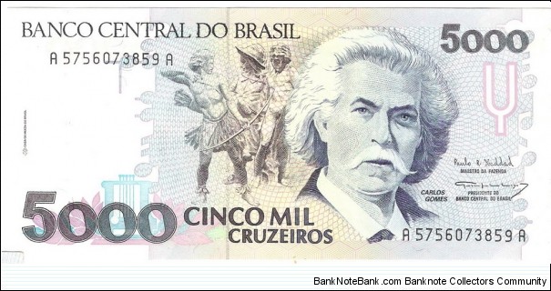 5000 Cruzeiros Banknote