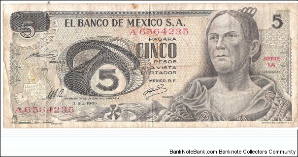 5 Pesos(1969) Banknote