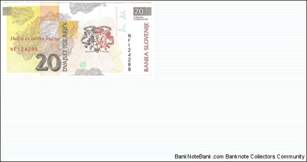 Banknote from Slovenia year 1992