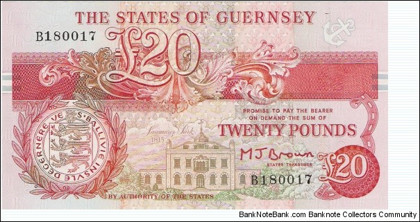 20 Pounds £, No date, Signature M. J. Brown ND 1991-95 Banknote
