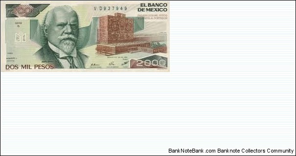 2000 pesos Banknote