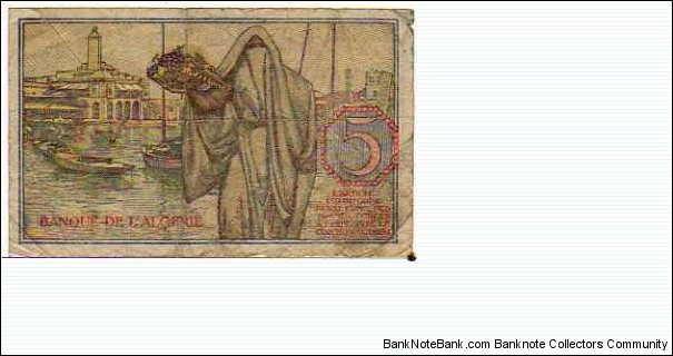 Banknote from Algeria year 1944