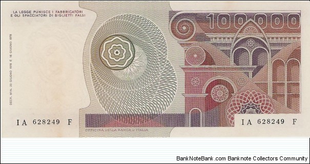 Banknote from Italy year 1978