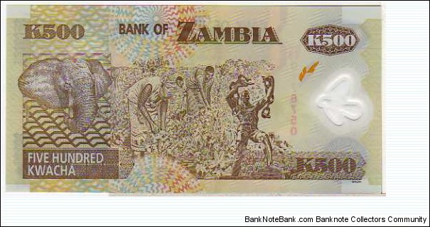 Banknote from Zambia year 2008