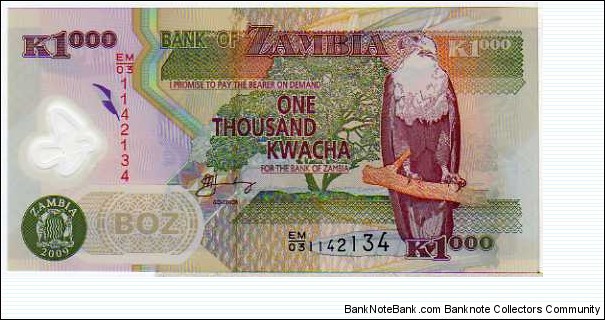 1000 Kwacha__pk# 44 g __Polymer Banknote