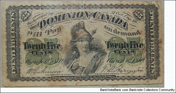 Dominion of Canada Shinplaster Banknote