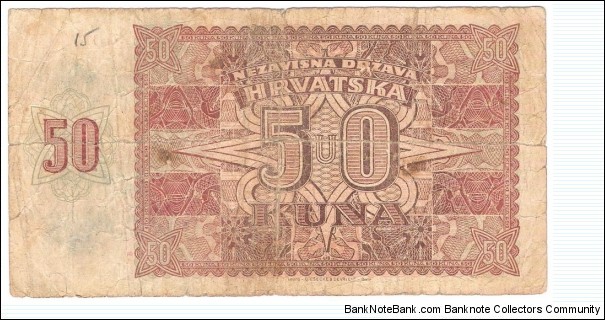 Banknote from Croatia year 1941
