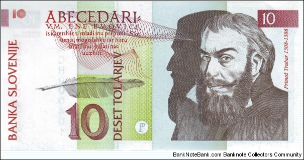 10 Tolarjev Banknote