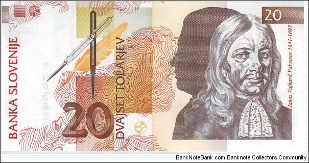  20 Tolarjev Banknote