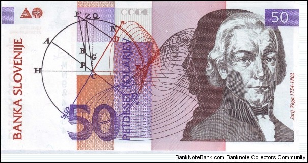  50 Tolarjev Banknote