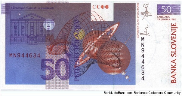 Banknote from Slovenia year 1992