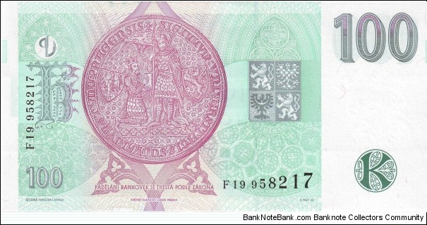 Banknote from Czech Republic year 1997