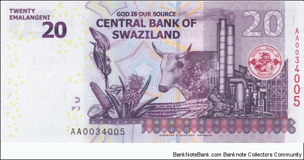 Banknote from Swaziland year 2010