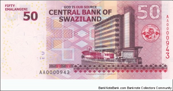 Banknote from Swaziland year 2010