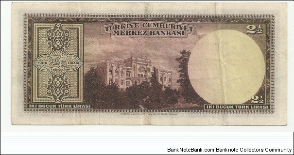 Banknote from Turkey year 1940