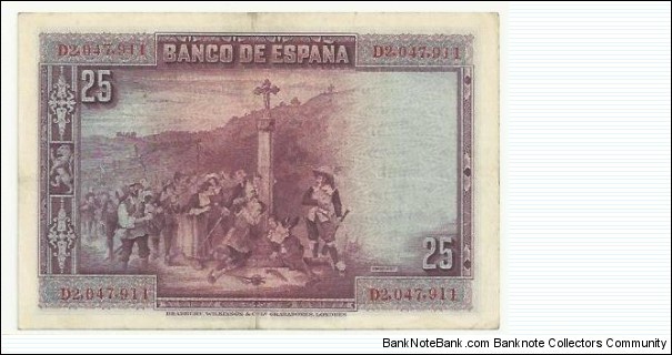 Banknote from Spain year 1928