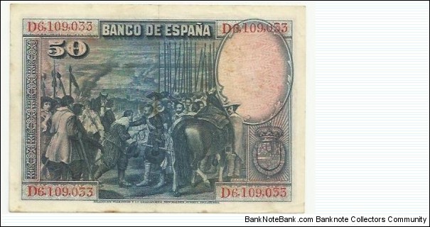 Banknote from Spain year 1928