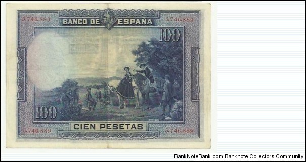 Banknote from Spain year 1928