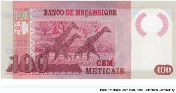 Banknote from Mozambique year 2011