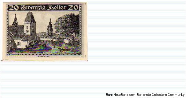 *NOTGELD*__20 Heller__pk# NL__31.12.1920__Walding Banknote