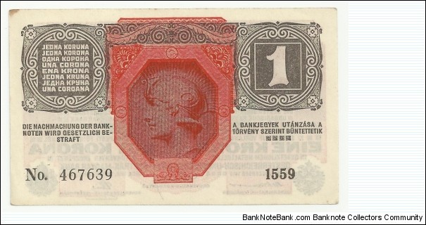 Banknote from Austria year 1916