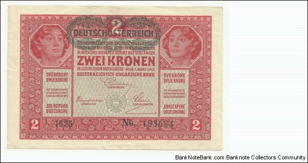 Banknote from Austria year 1917