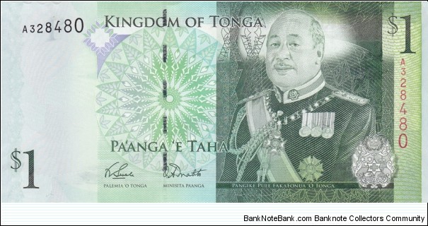 Tonga P37 (1 pa'anga ND 2008) Banknote