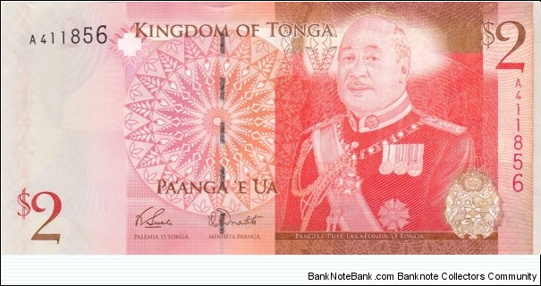 Tonga P38 (2 pa'anga ND 2008) Banknote