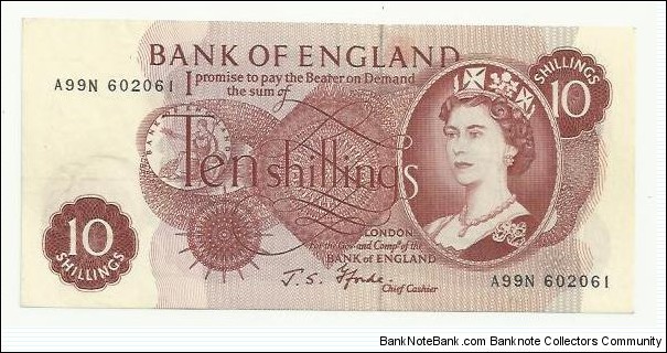 England Banknote 10 Shillings Banknote