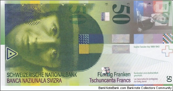 Switzerland P71b (50 franken 2004) Banknote