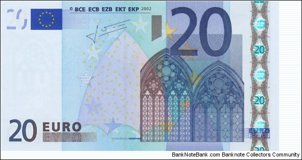 European Union P3x (20 euro 2002) Banknote