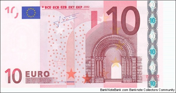 European Union P2x (10 euro 2002) Banknote