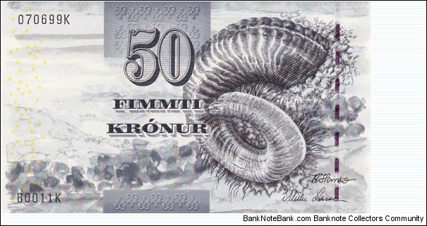 Faeroe Islands P24 (50 kronur 2001) Banknote