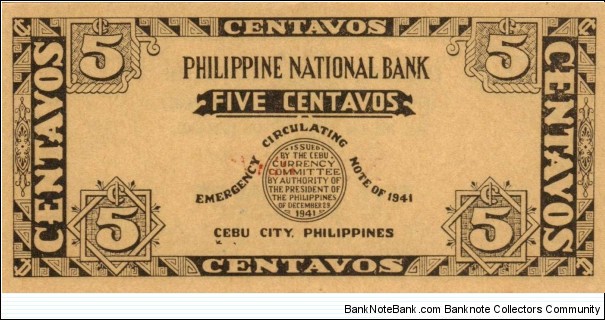 Banknote from Philippines year 1941