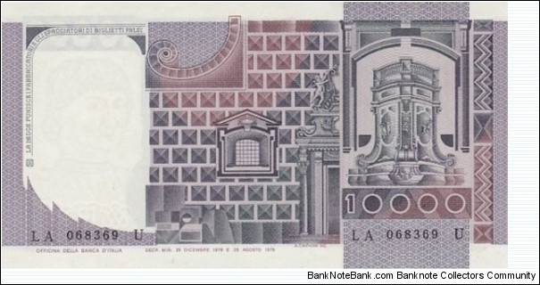 Banknote from Italy year 1976