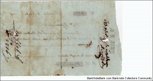 Banknote from Egypt year 1845