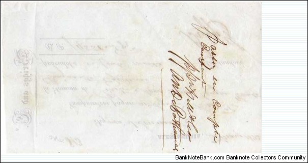 Banknote from Egypt year 1843